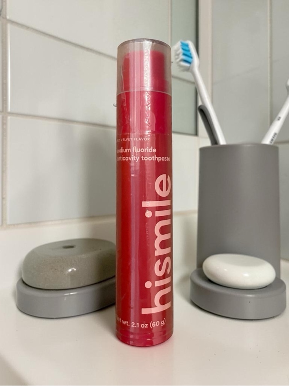 Hismile Red Anticavity Fluoride Toothpaste Stick Red Velvet Flavor